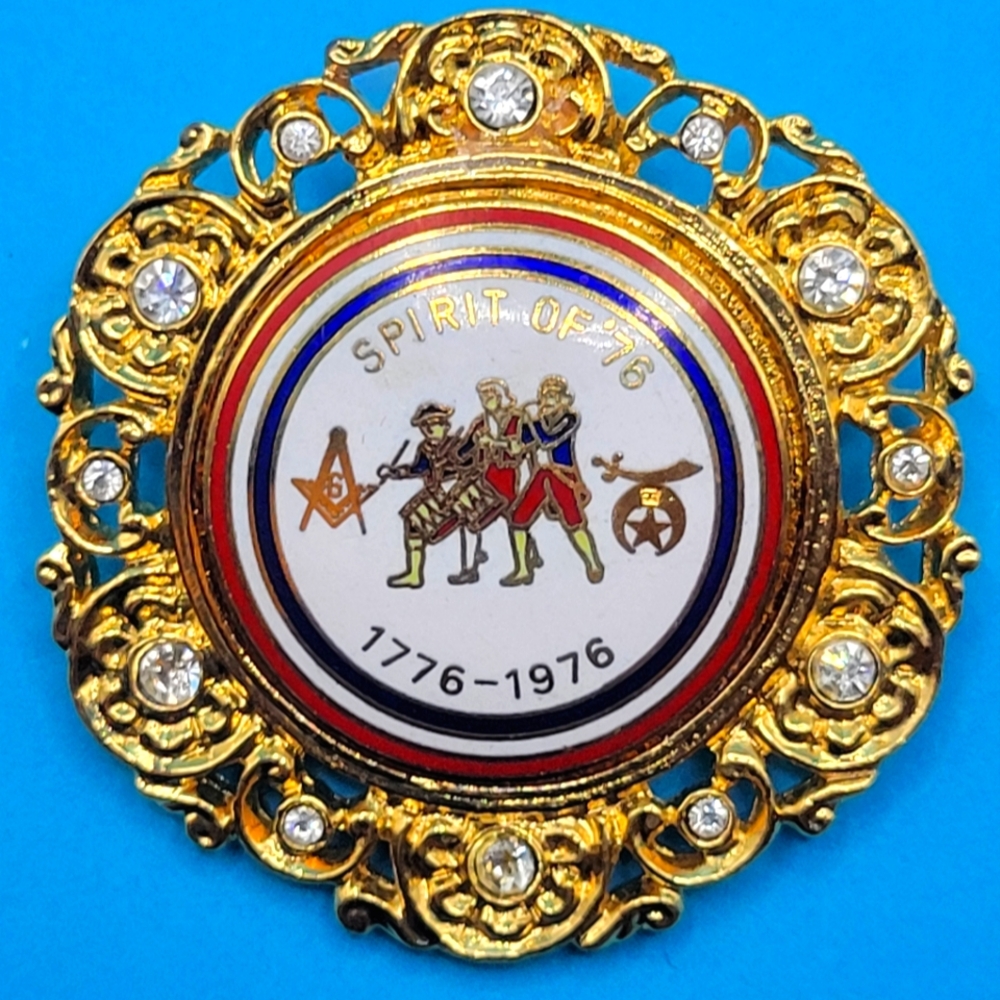 Gold Spirit of '76 Brooch Shriners Mason